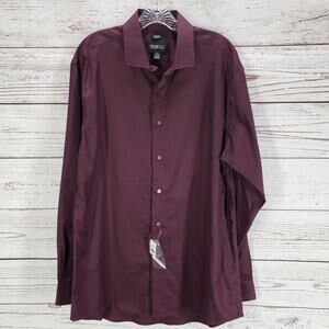 Kenneth Cole New Men's Awearness Non- Iron Slim Fit Dress Shirt Size 17 34/35